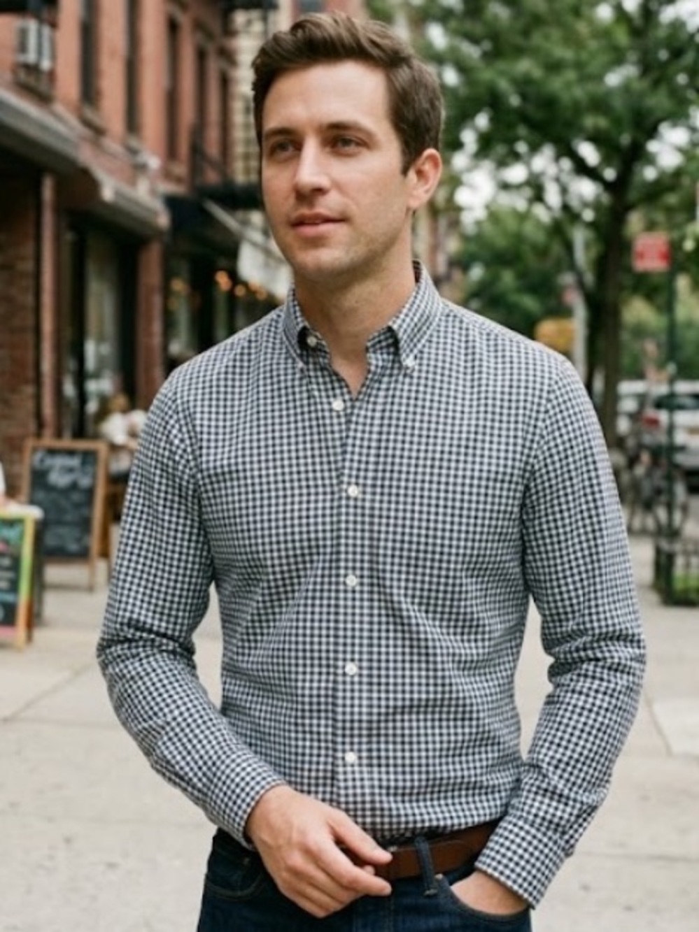 Todd Snyder Shirt Mens 17.5 34 35 Long Sleeve Green Purple Check Plaid